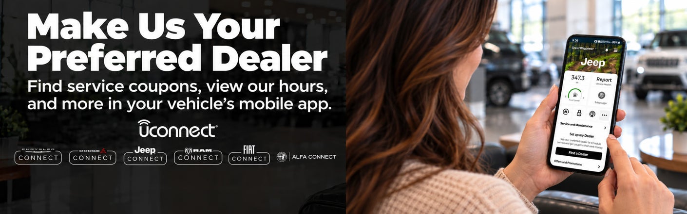 uconnect® make us your preferred dealer | Jerry’s Chrysler Dodge Jeep Ram in Sheldon IA