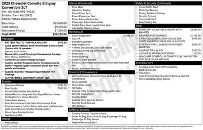 2023 Chevrolet Corvette Stingray 3LT