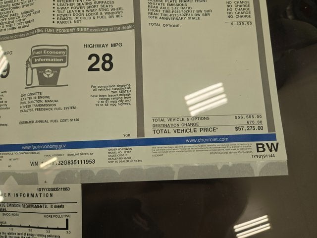 2003 Chevrolet Corvette NA