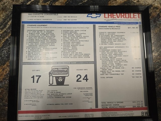 1993 Chevrolet Corvette NA