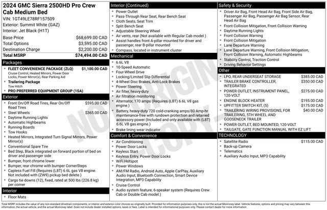 2024 GMC Sierra 2500 HD Pro