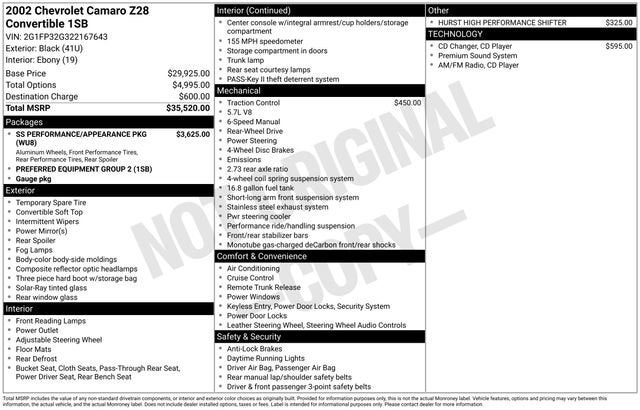 2002 Chevrolet Camaro Z28