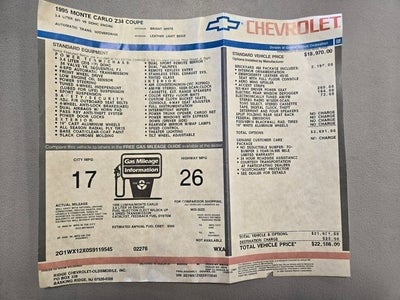 1995 Chevrolet Monte Carlo Z34