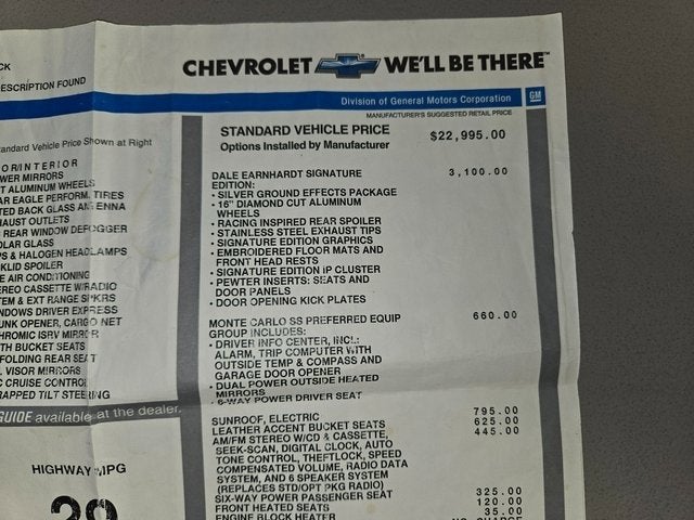 2002 Chevrolet Monte Carlo SS