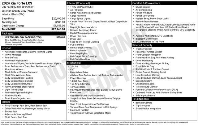 2024 Kia Forte LXS