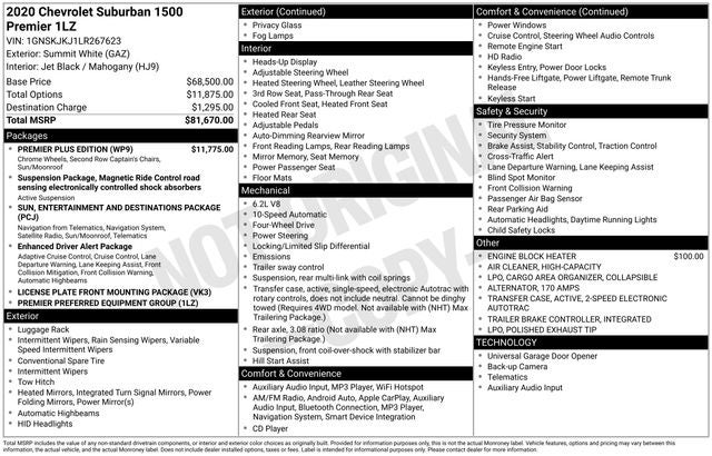 2020 Chevrolet Suburban Premier