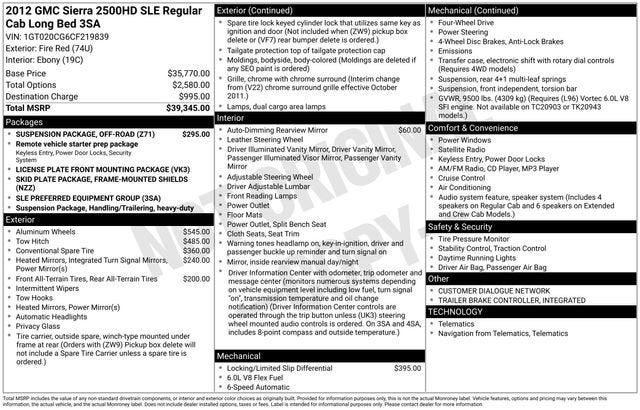 2012 GMC Sierra 2500 HD SLE