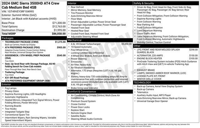 2024 GMC Sierra 3500HD AT4