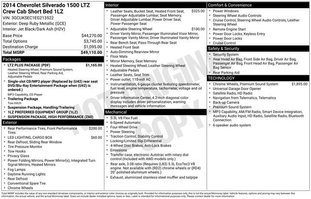 2014 Chevrolet Silverado 1500 LTZ 1LZ