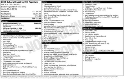 2018 Subaru Crosstrek 2.0i Premium