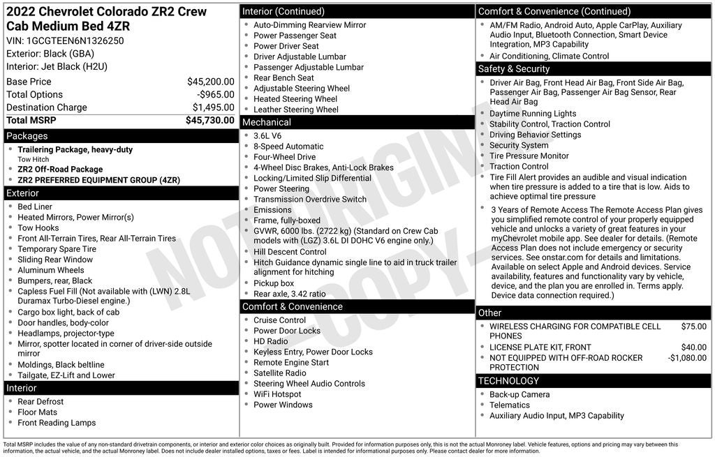 2022 Chevrolet Colorado ZR2
