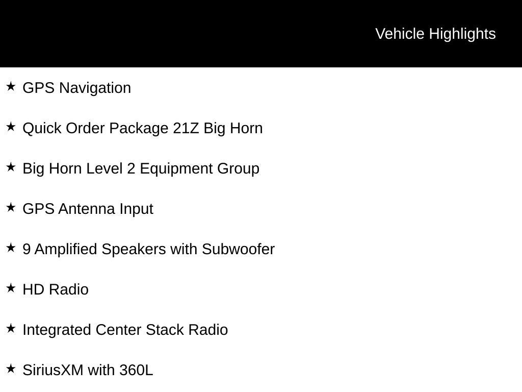 2026 RAM 1500 Big Horn/Lone Star