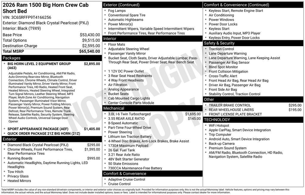2026 RAM 1500 Big Horn/Lone Star