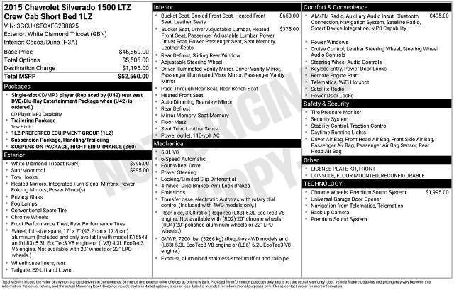 2015 Chevrolet Silverado 1500 LTZ 1LZ