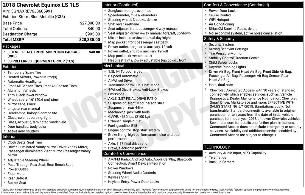2018 Chevrolet Equinox LS