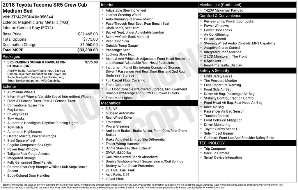 2018 Toyota Tacoma SR5 V6