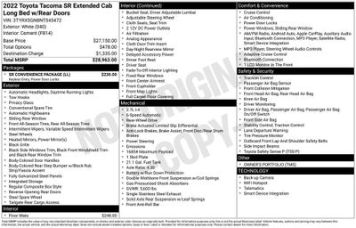 2022 Toyota Tacoma SR