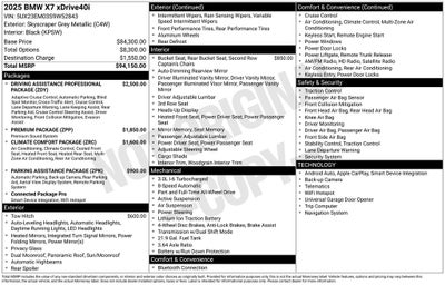 2025 BMW X7 xDrive40i