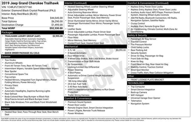 2019 Jeep Grand Cherokee Trailhawk