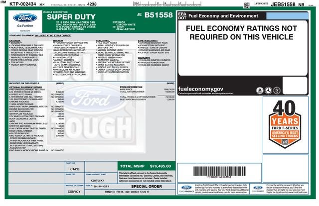 2018 Ford F-350SD King Ranch