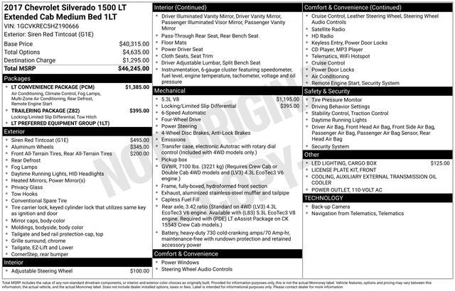 2017 Chevrolet Silverado 1500 LT LT1