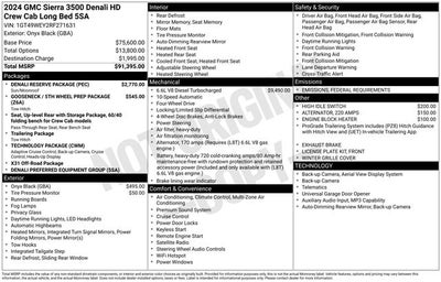 2024 GMC Sierra 3500HD Denali SRW 8 Ft Box Reserve