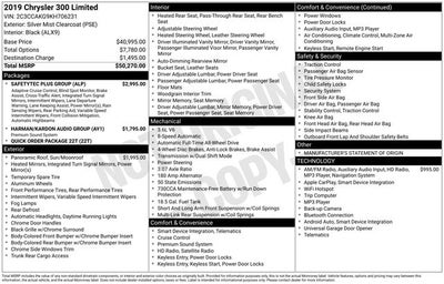 2019 Chrysler 300 Limited