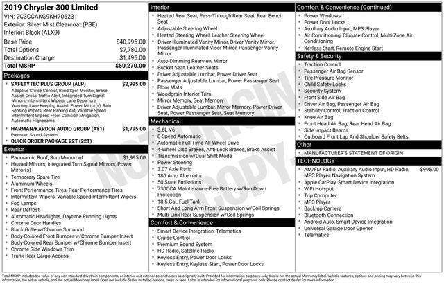 2019 Chrysler 300 Limited