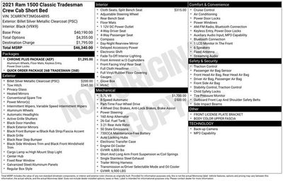 2021 RAM 1500 Classic Tradesman