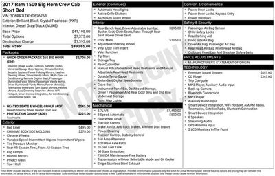 2017 RAM 1500 Big Horn