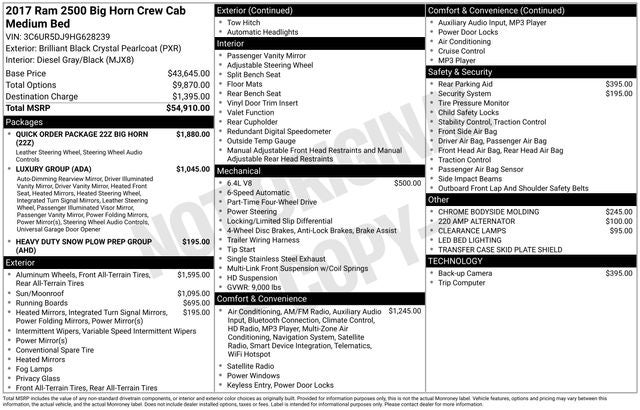 2017 RAM 2500 Big Horn