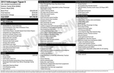2013 Volkswagen Tiguan S 4Motion